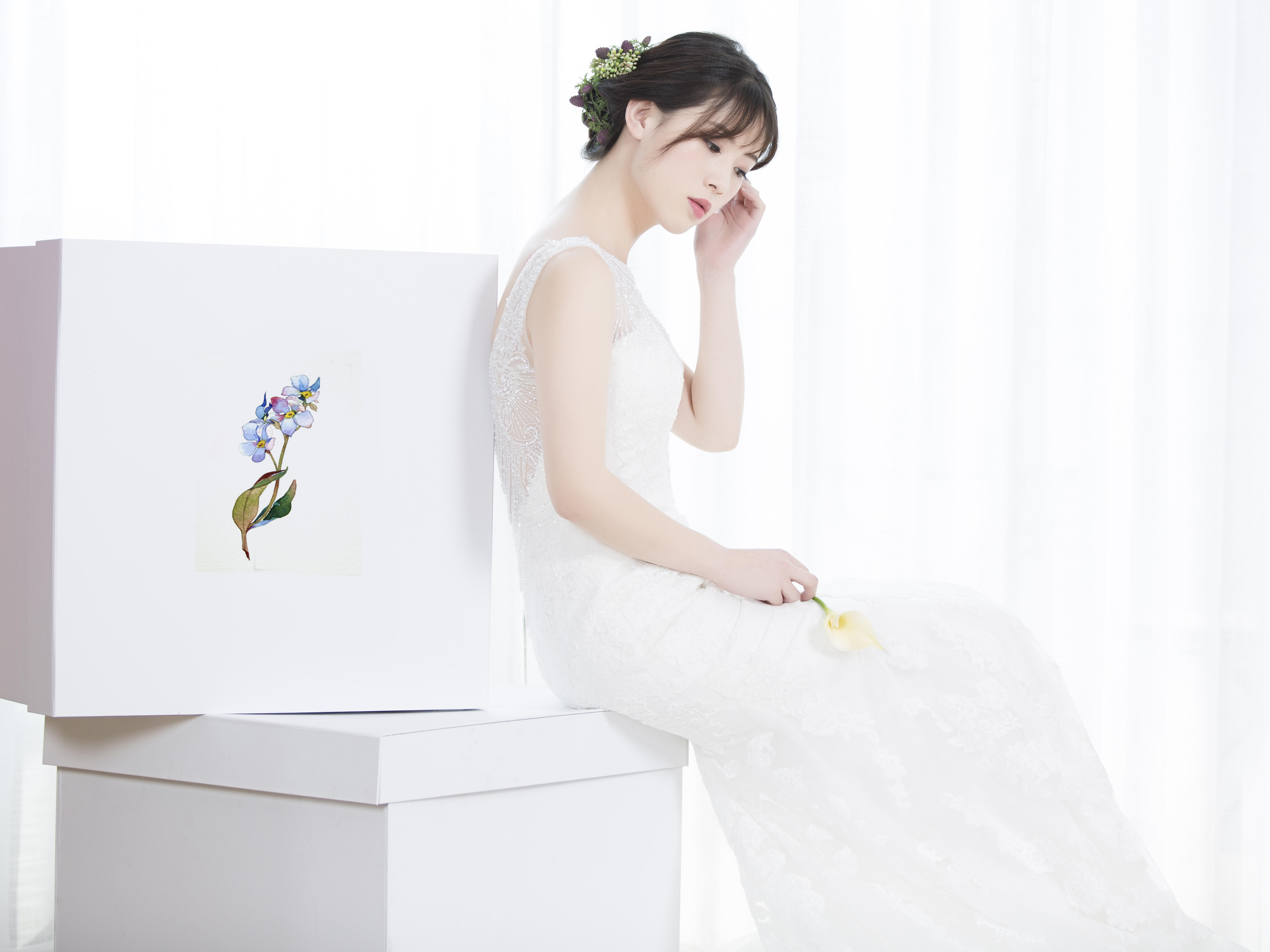 【高定单租】玲珑——新款华丽鱼尾蕾丝大摆【租】