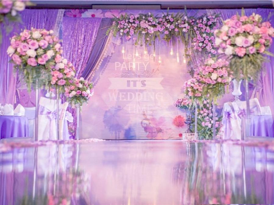 紫粉色主题婚礼布置《与你相依》