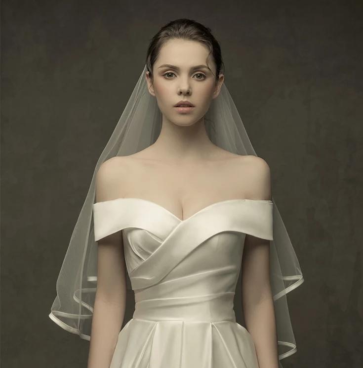 一字肩显瘦纯缎面舒适大拖尾7件套