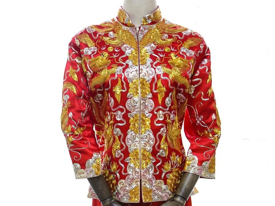 定制款手工龙凤褂+设计师款秀禾+男士中式礼服