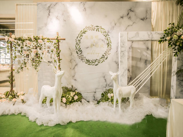 莆田本地婚庆小清新风格酒店婚礼布置