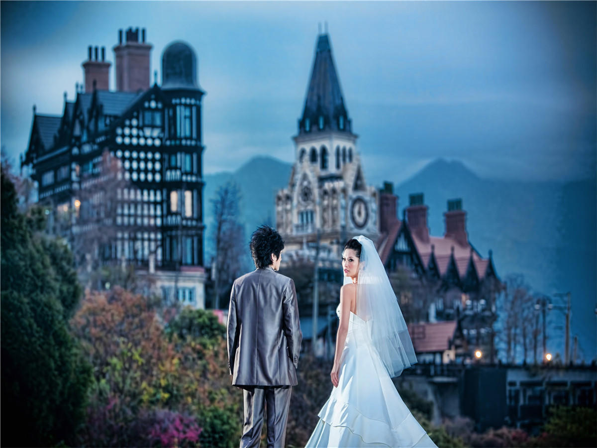 七彩玫瑰台湾旅拍 台中精选 清境英式古堡婚纱摄影