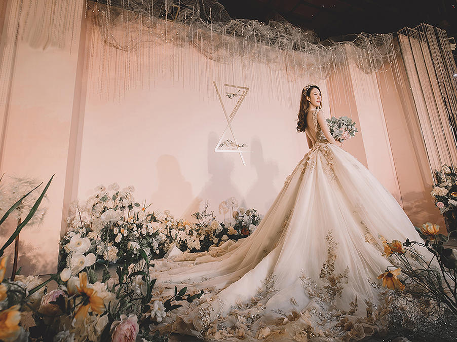 罗曼庭人气套餐 香槟性价比小预算婚庆简约ins风