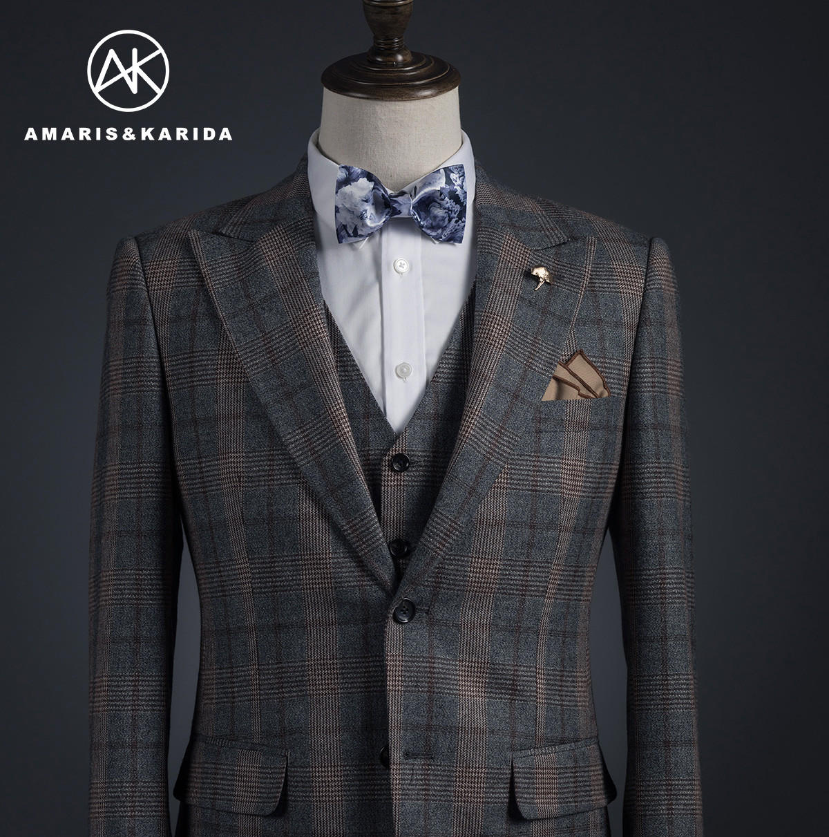 【A&K西服高级定制】男士婚礼西服高级定制五件套
