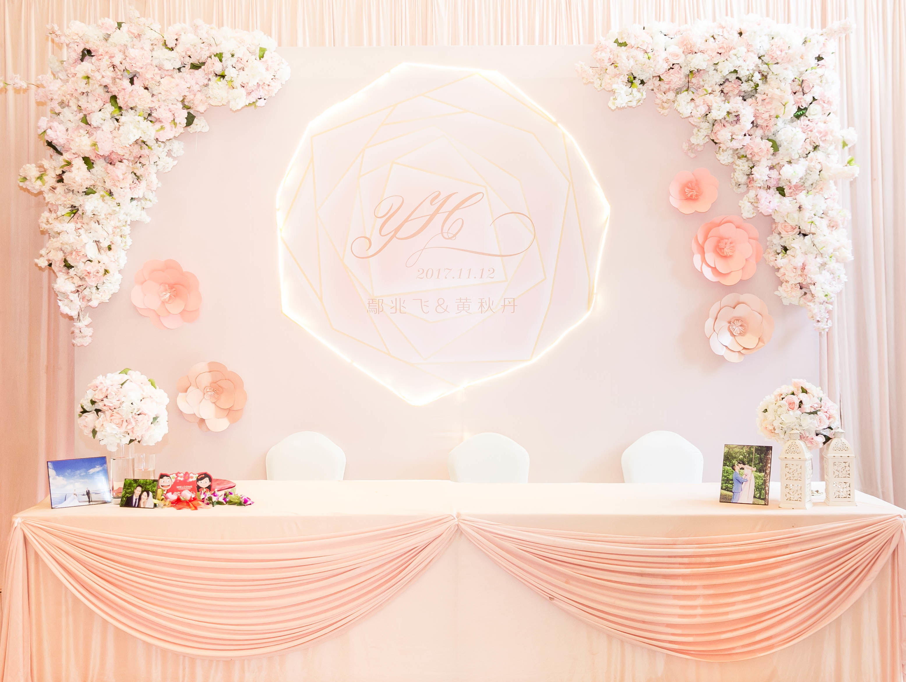 【皇家婚礼】特价优惠简约粉色室内婚礼