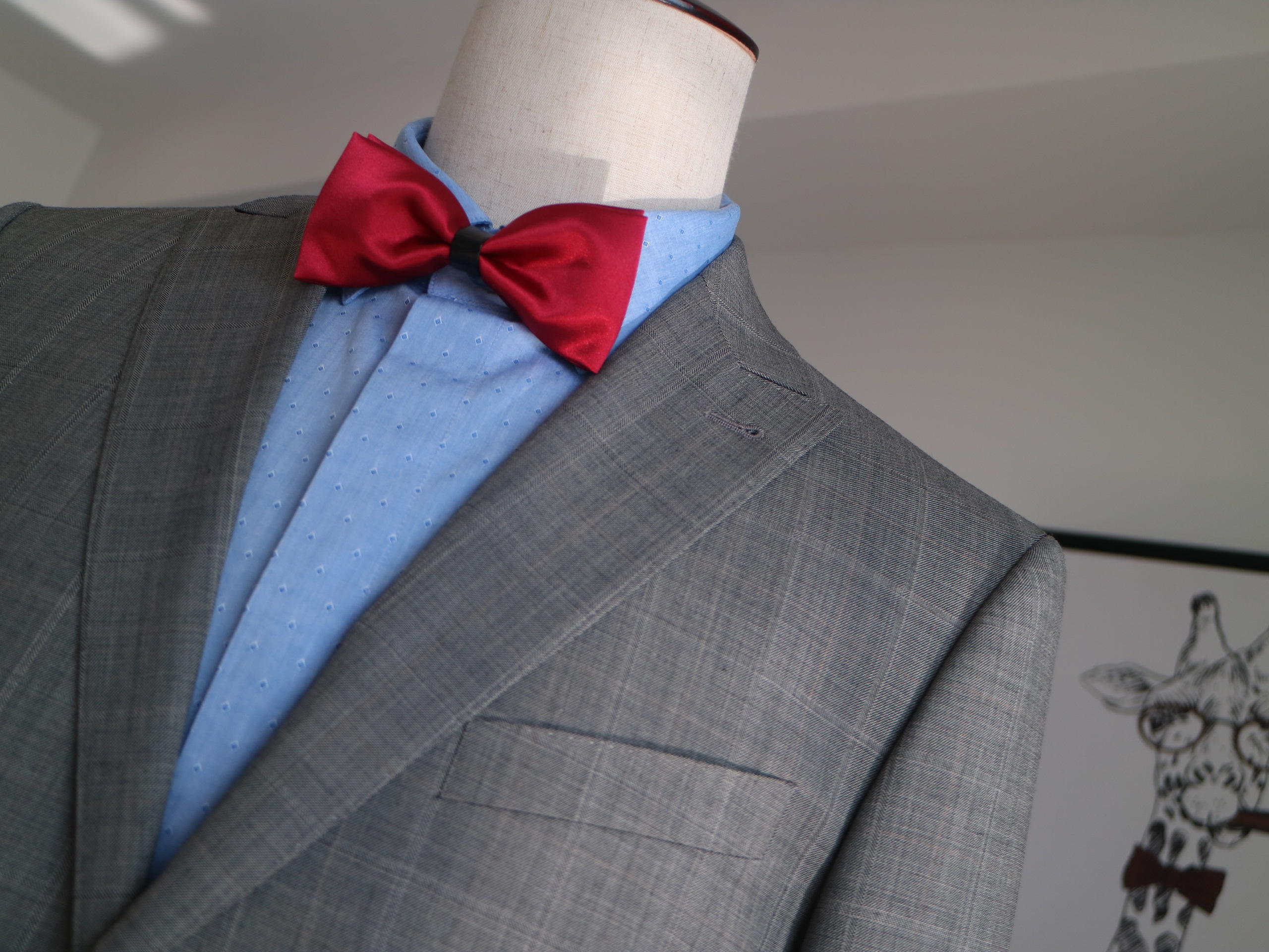 【性价比之选】定制70%毛西服两家套+领带/领结