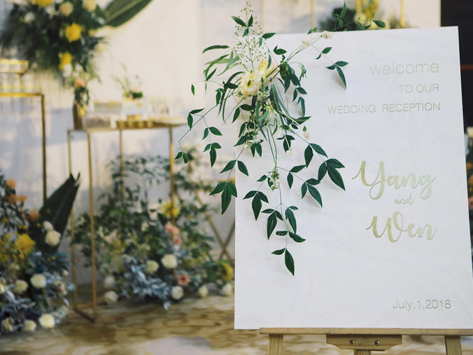 【曼薇蜜婚礼】清新自然主题定制+创意设计