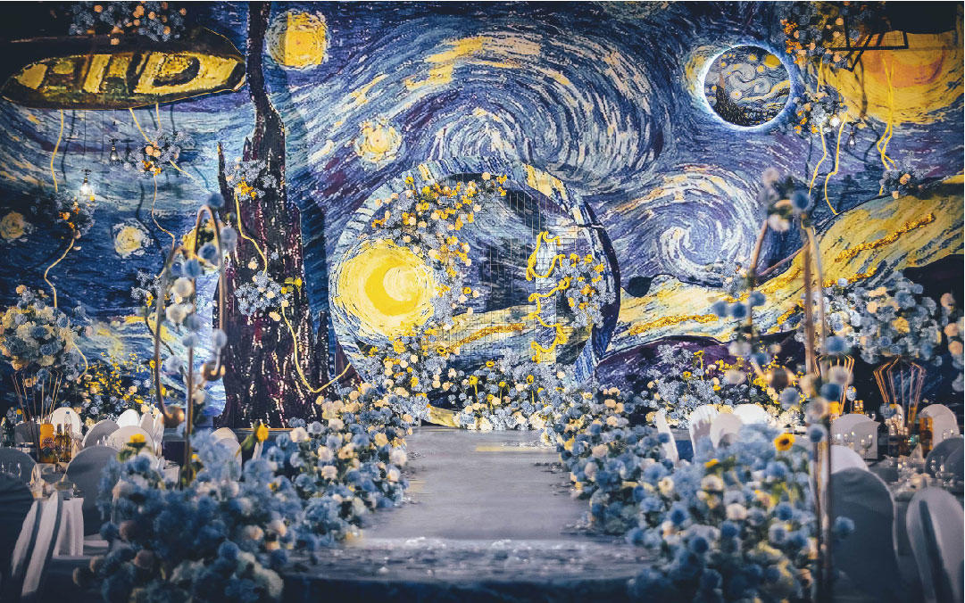 梵高《星空》强烈de 色彩对比