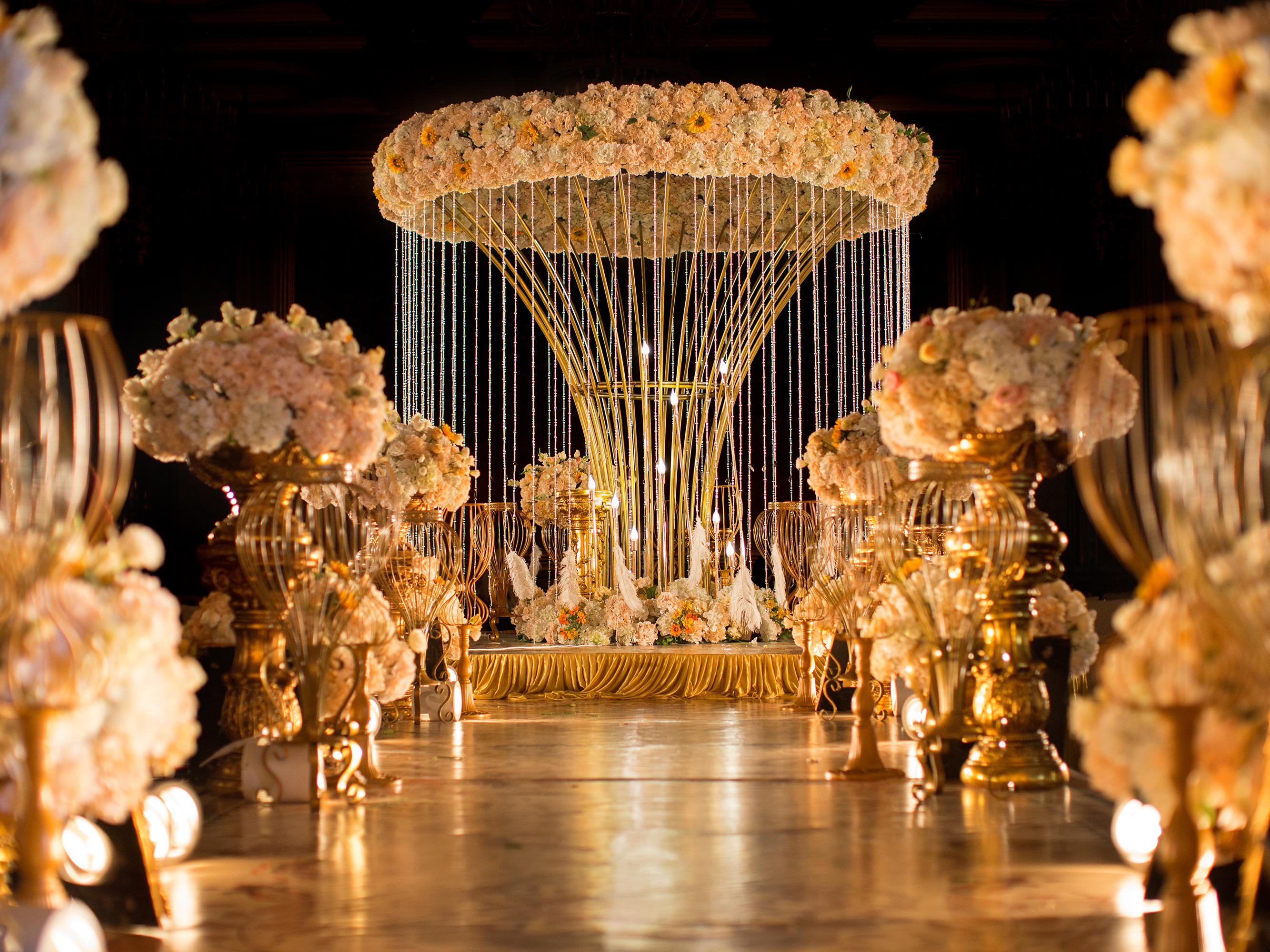 【曼薇蜜婚礼】奢华浪漫金色系主题婚礼定制