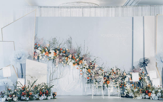 【水墨蓝】蓝灰色清新主题婚礼