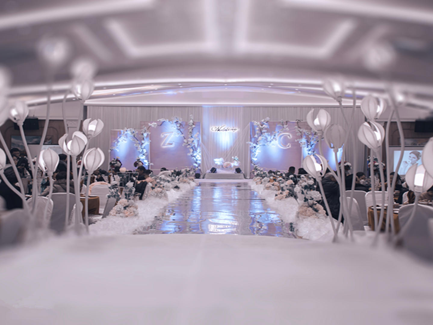 原野婚礼、小清新、白灰色（大理石系）