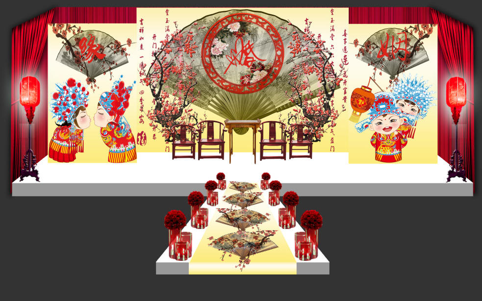 【合加婚礼】新中式婚礼定制 设计图展示