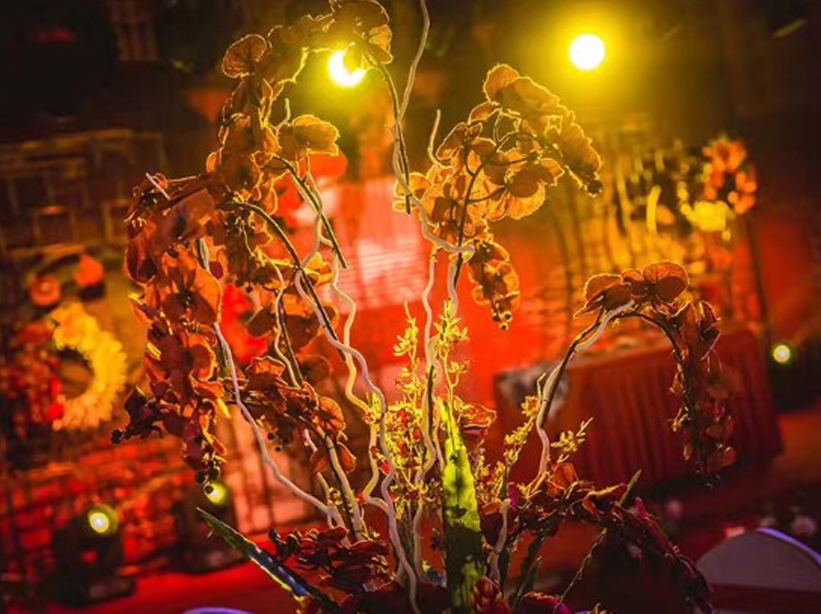 苏州一生一世婚礼-红色中式、三片龙门架灯光，纱笼