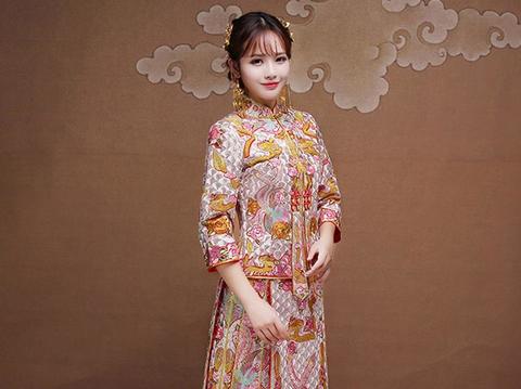 【蒂凡妮】中式古典裙褂龙凤褂配全套造型