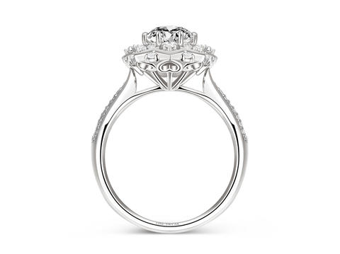 梵誓-爱洛斯 18k金1克拉钻石戒指精致爱心显钻
