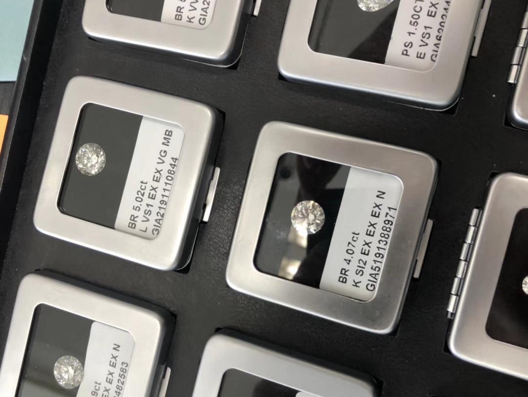 1.01克拉GIA裸钻H/SI2/3EX/N无奶