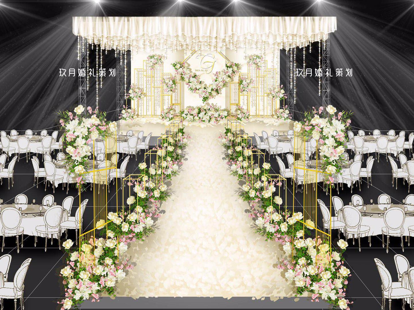 各类套系可选，图为婚礼效果图