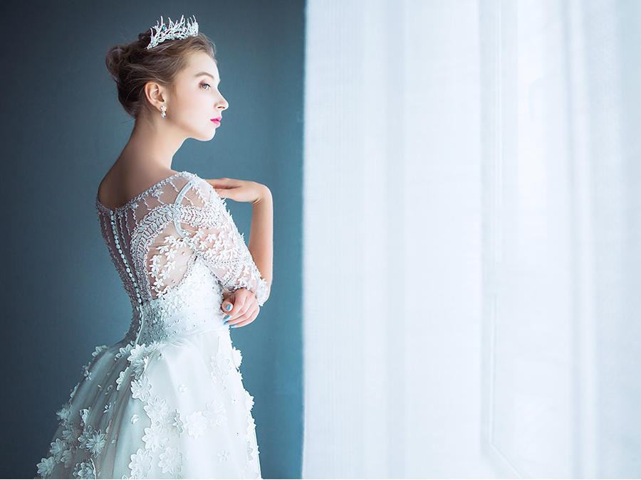 【四件套】超长花瓣拖尾 