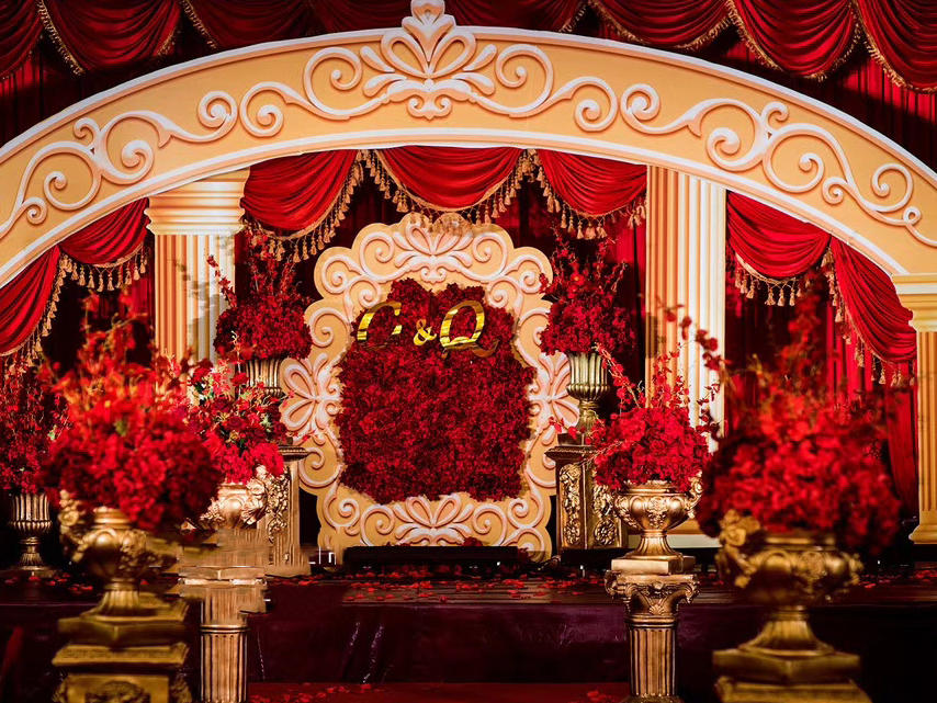 【慕米婚禮】經(jīng)典復(fù)古 紅金婚禮 含精選四大