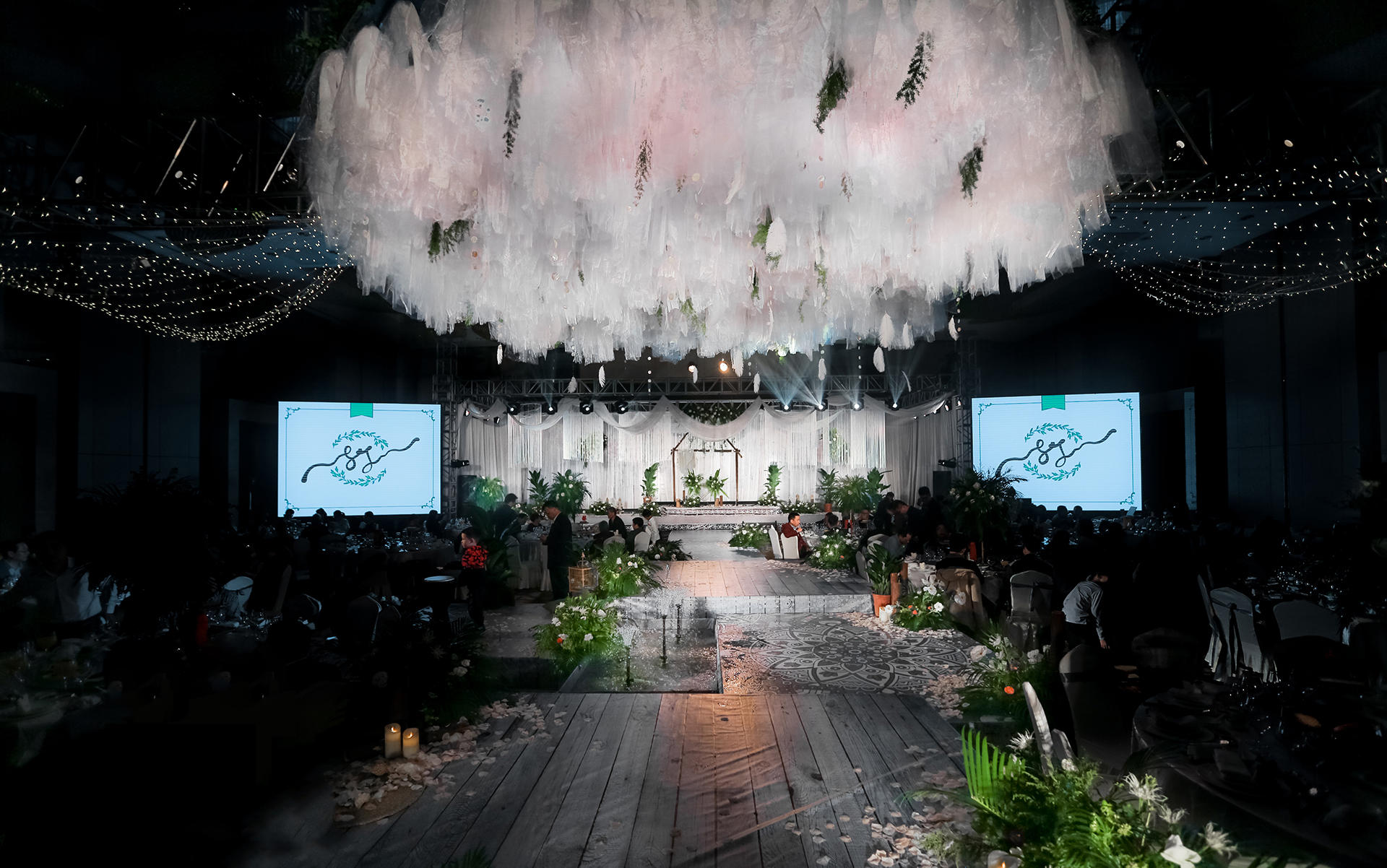 【九號球婚礼】一场白绿色的热带风徐徐吹来