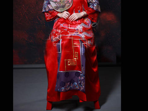 龙凤褂结婚中式礼服纯手工刺绣禾禾服