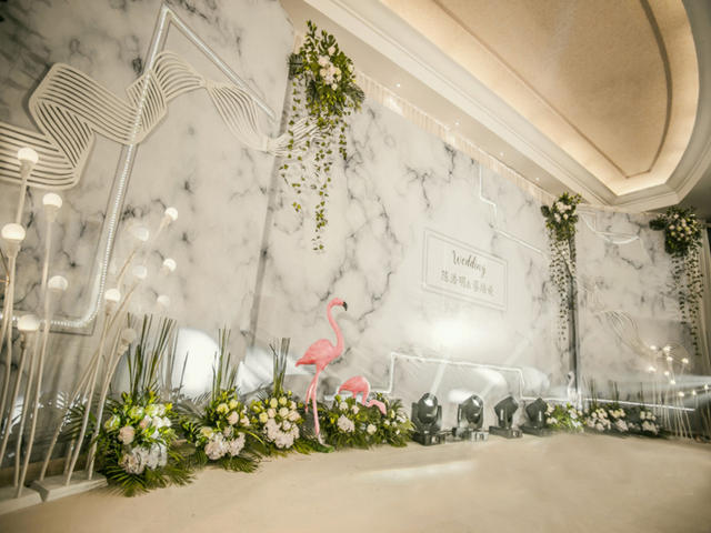 莆田本地婚庆小清新风格酒店婚礼布置
