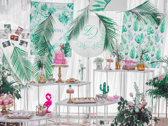 清新火烈鸟主题婚礼（适合夏季的清新婚礼）