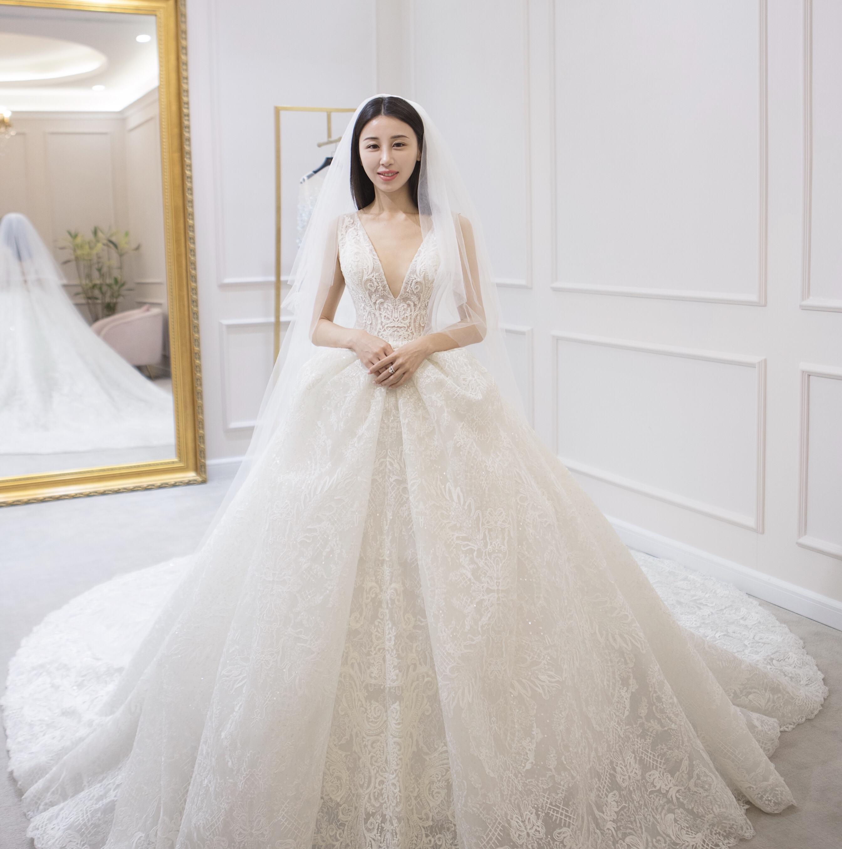 【超值套餐】拖尾主纱+中式任选+敬酒服超值5件套