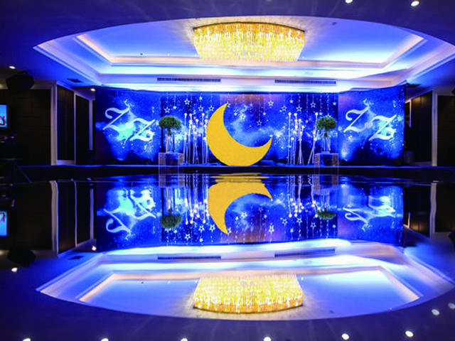 小预算蓝色星空婚礼 镜面地毯内涵婚礼