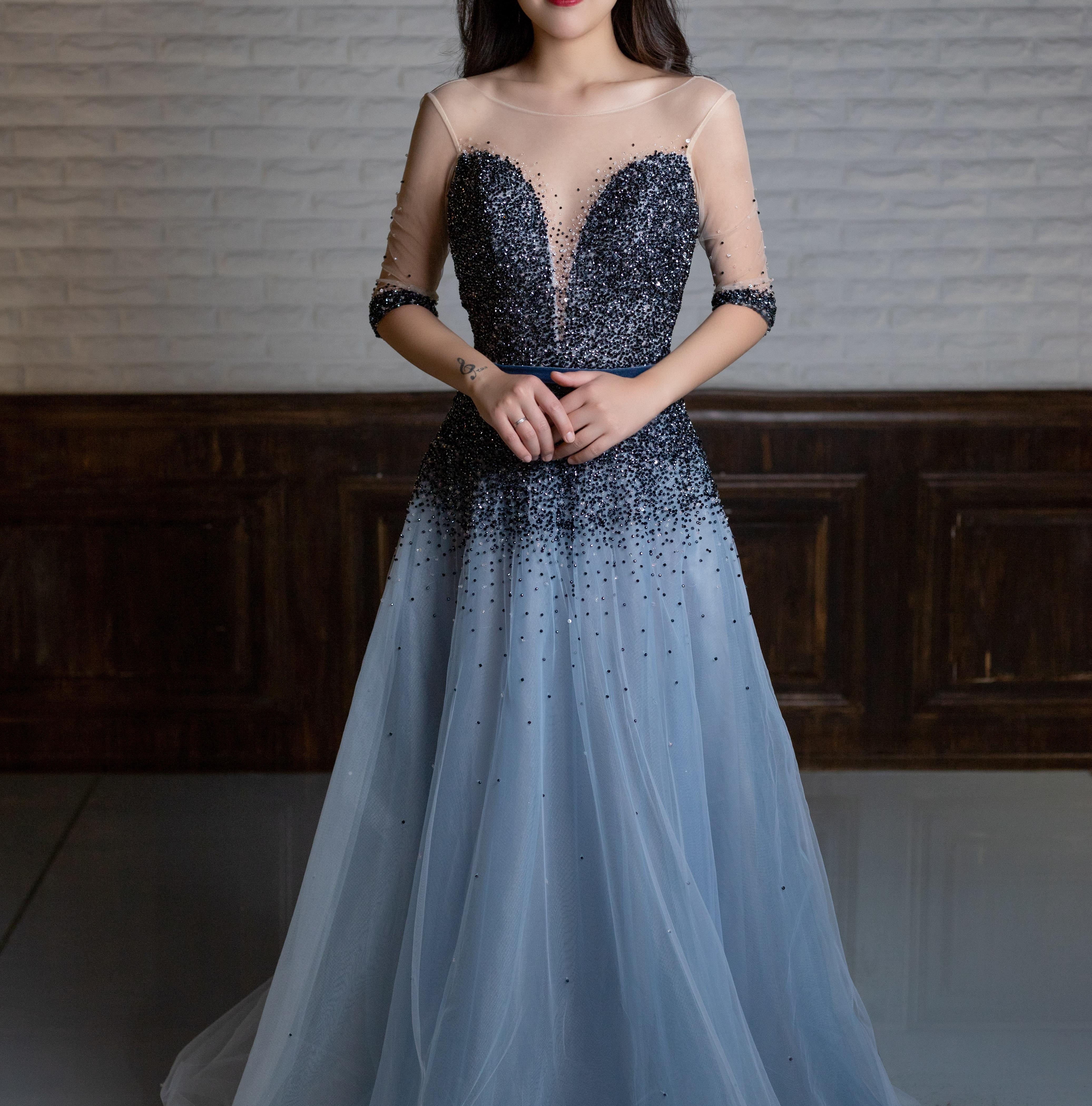 【斑马嫁衣】手工钉珠气质礼服