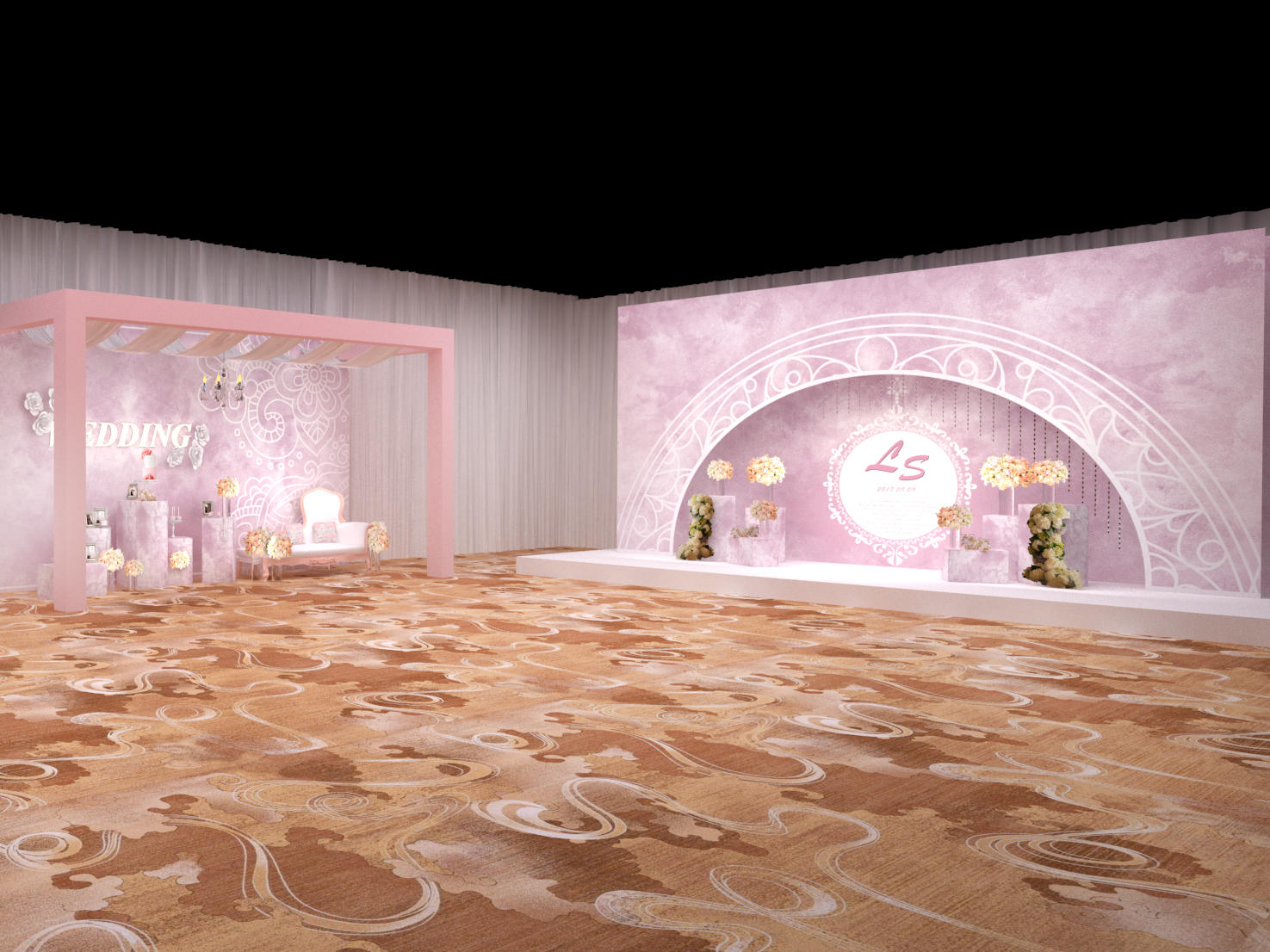 HR限时特惠 粉紫色主题婚礼 ‘初遇 ’活动大促