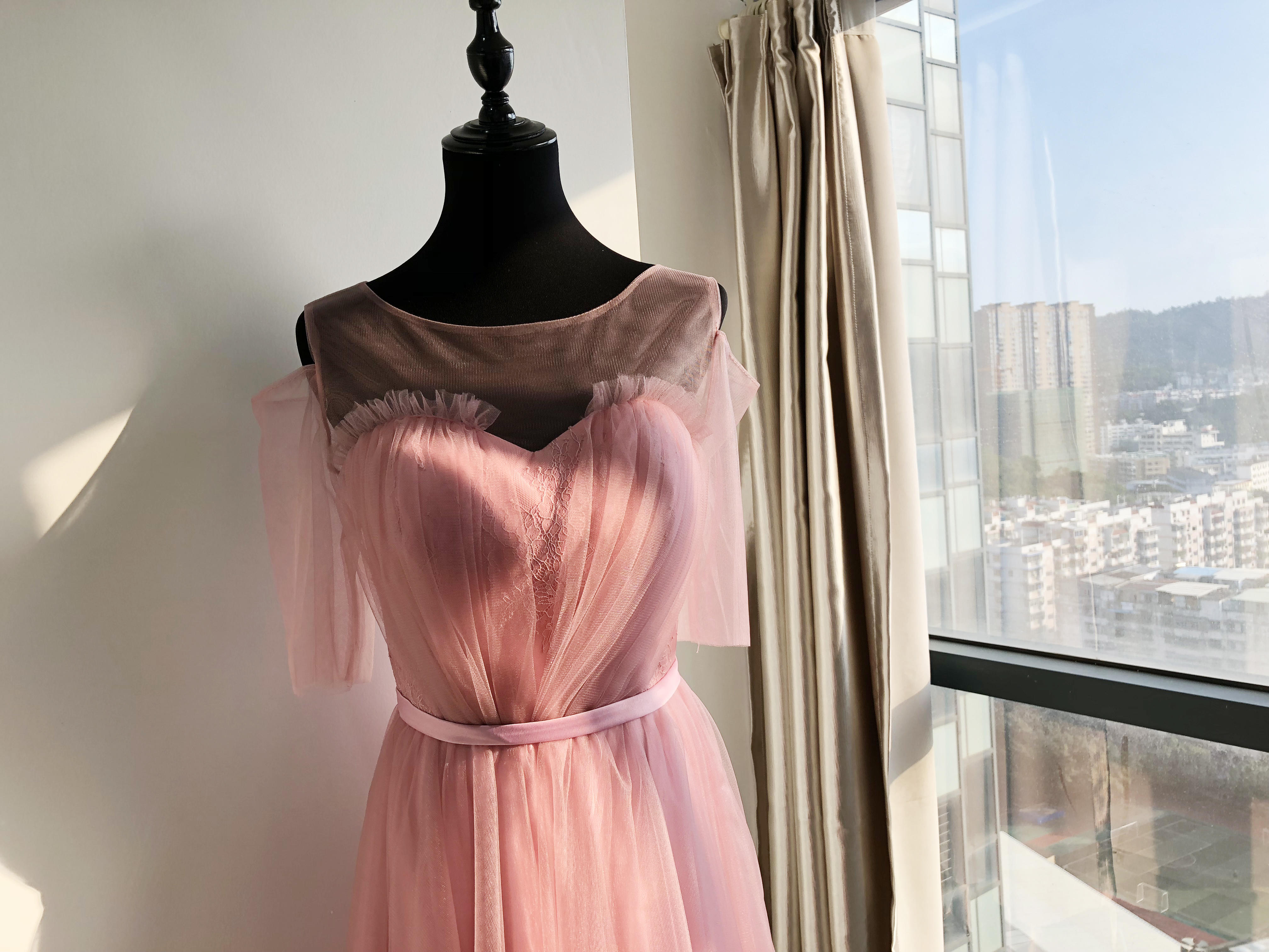 【伴娘服租赁】新款豆沙色伴娘服