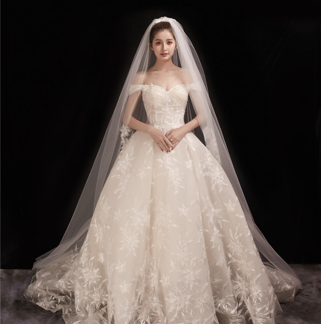 【蔡美月】大气4米婚纱高端奢华