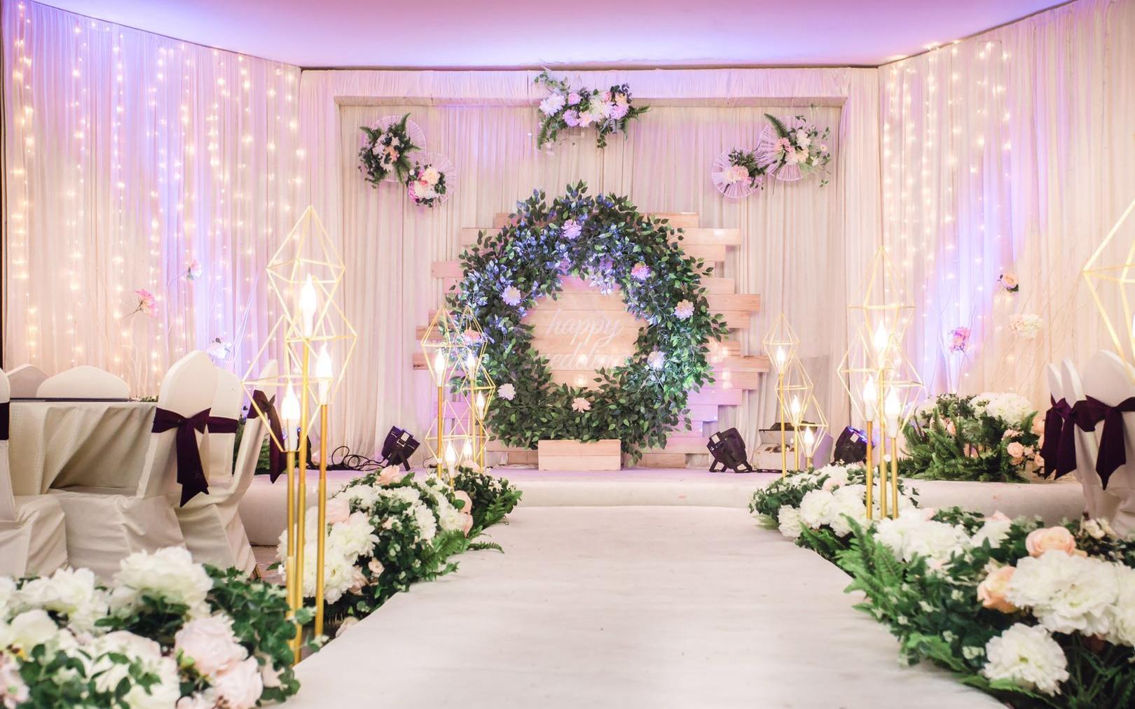 老玉明一楼—香槟色小清新婚礼，美伦婚礼定制