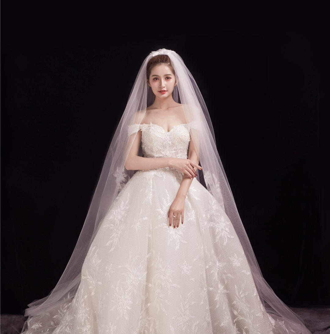 【蔡美月】大气4米婚纱高端奢华