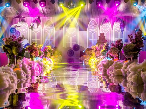 浪漫温馨唯美 城堡紫色婚礼 天使主题 瑞吉酒店 