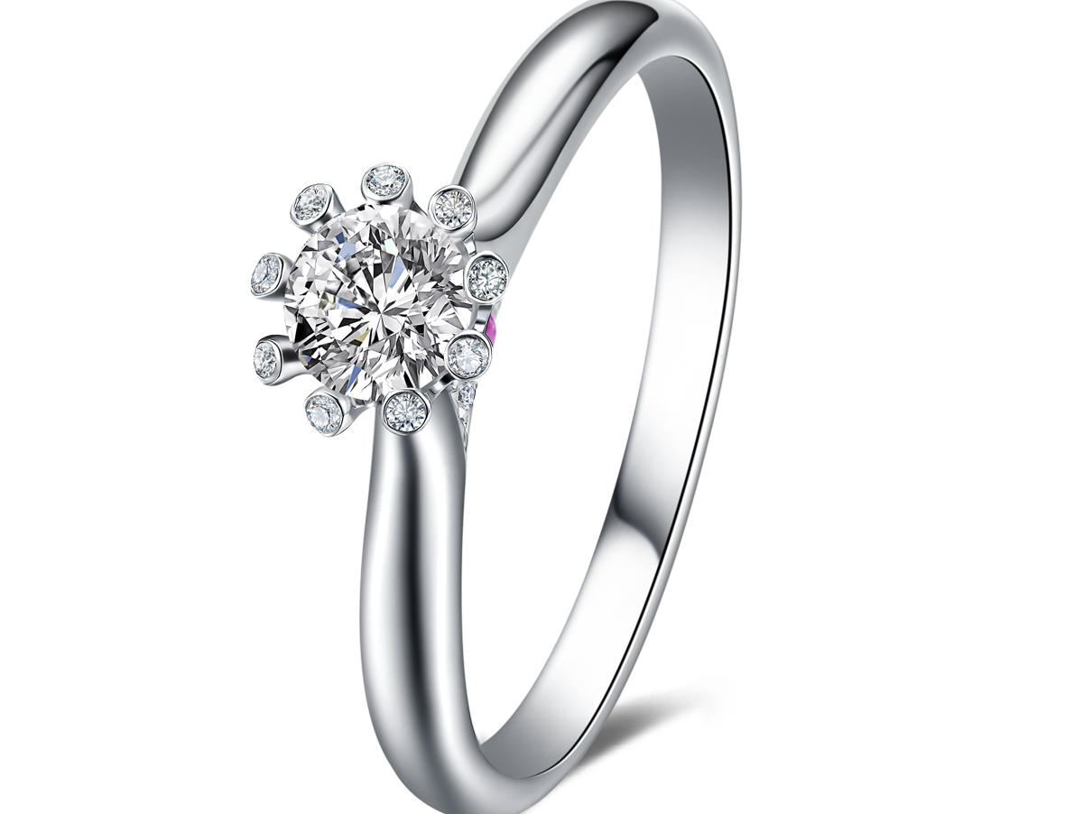 【摩天轮】系列 白18K金钻石女士戒指