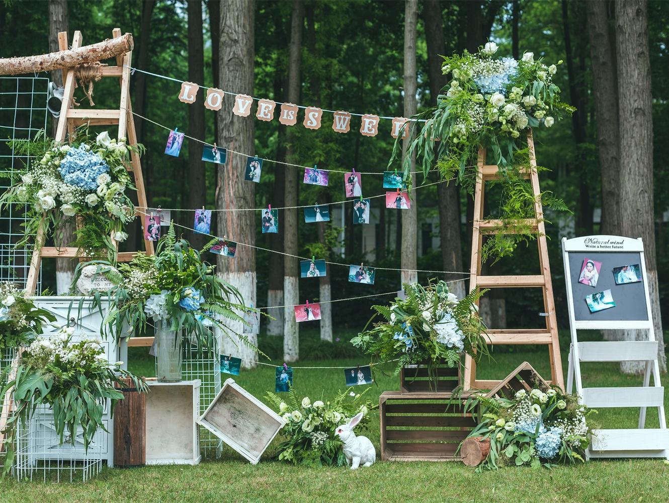 小清新户外婚礼——繁花似锦觅安宁，淡云流水度此生