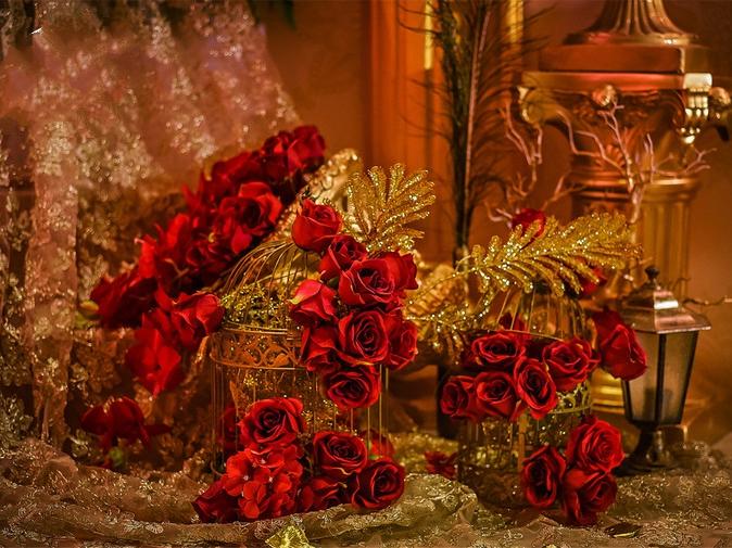 【山丹丹婚礼套餐】复古红金婚礼《一世倾城》