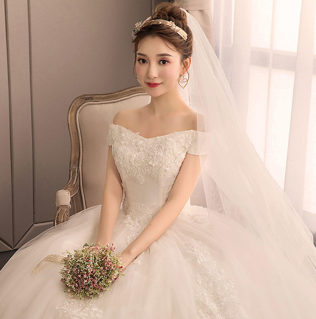 【特惠单品婚纱推荐】齐地婚纱一件