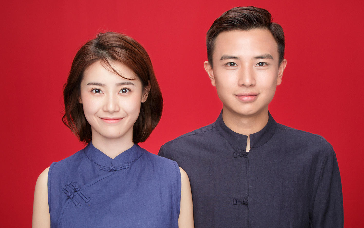 天真藍 結(jié)婚登記照 民政局可用