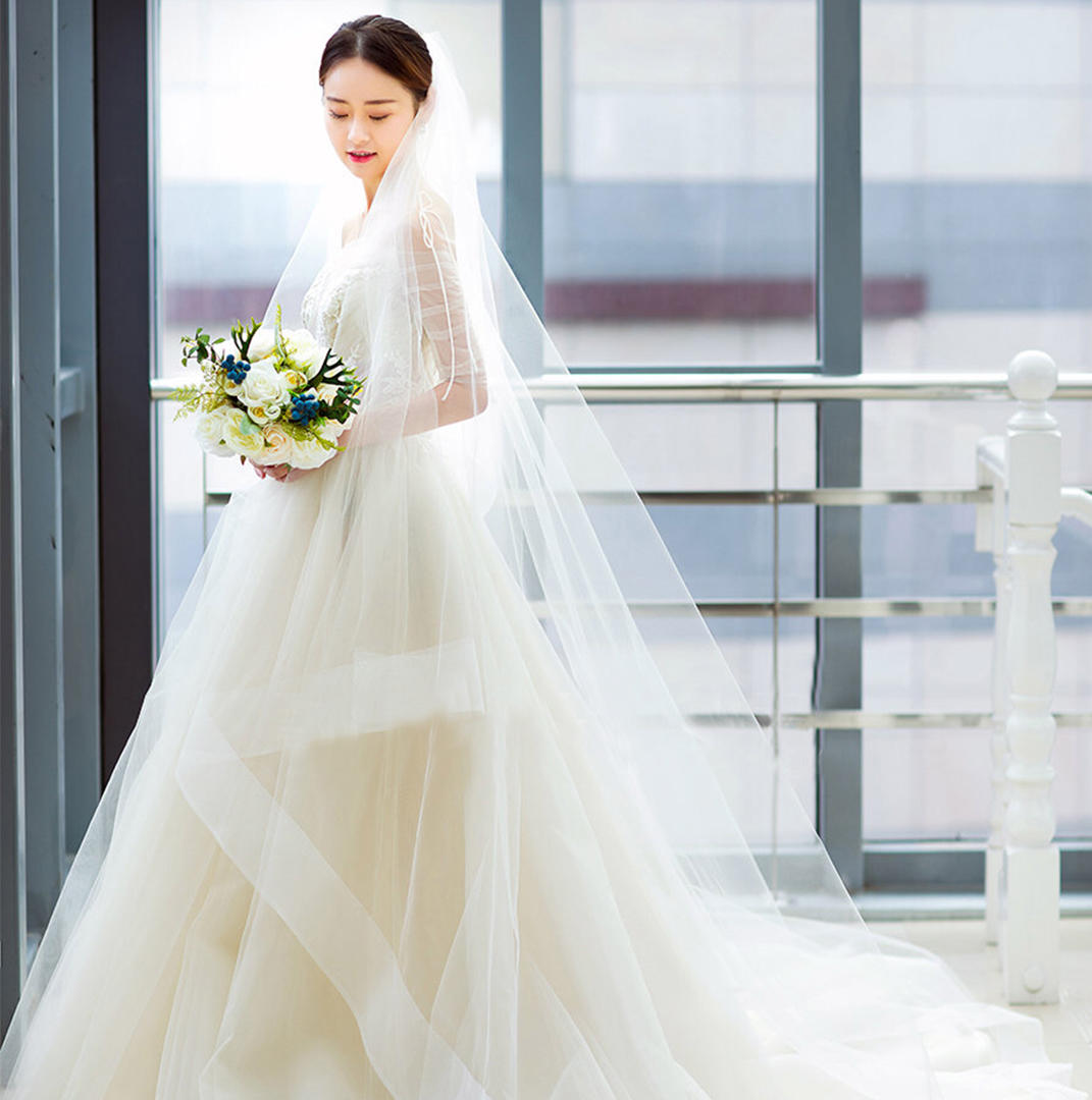 2019年撩新品婚纱礼服明星同款新品小仙女款气质