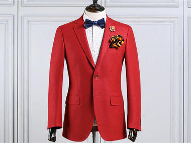 新款丨Cálaos纯羊毛新婚红西服套装