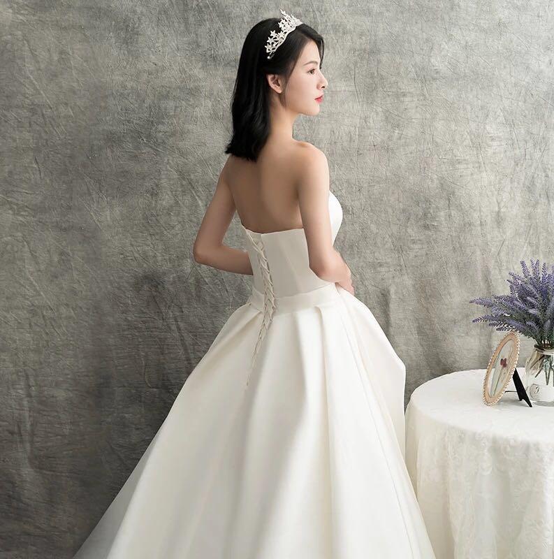 【婳琋】试营业缎面主婚纱＋镶钻秀禾＋礼服＋伴娘服