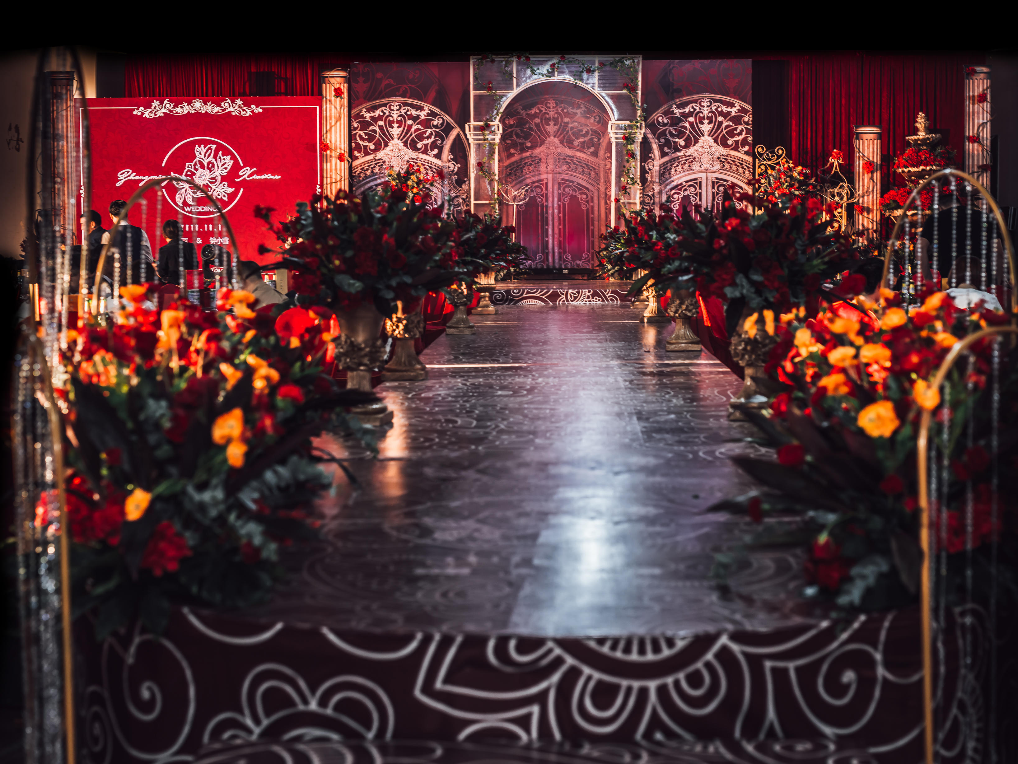 77婚礼/激情四溢的红金婚礼