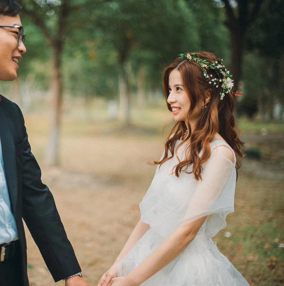 【鸵鸟毛】高级定制全手工缝制A字公主迎宾出门纱