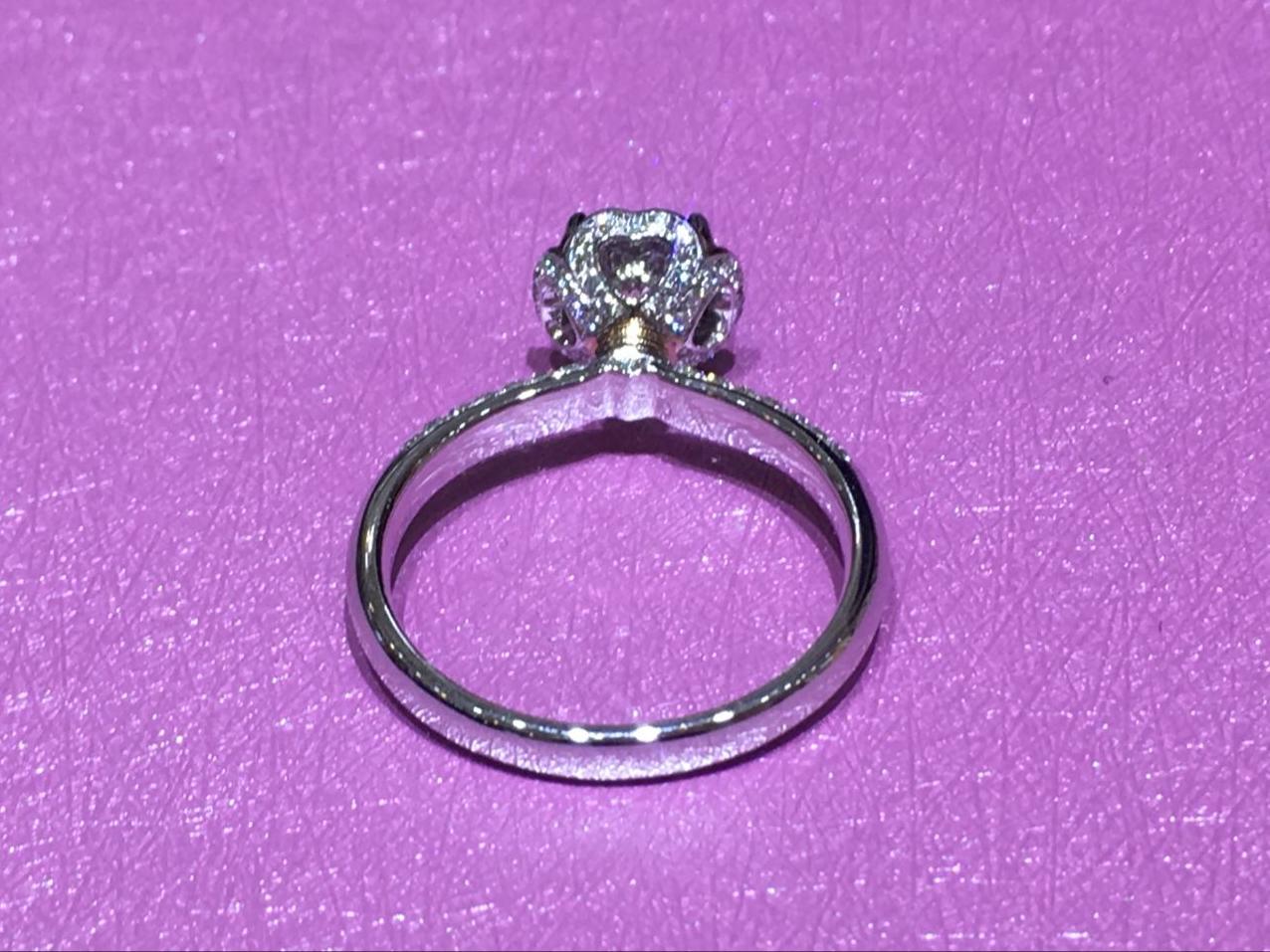 鸳鸯金楼-爱的祝福60分钻戒定制求婚结婚订婚戒
