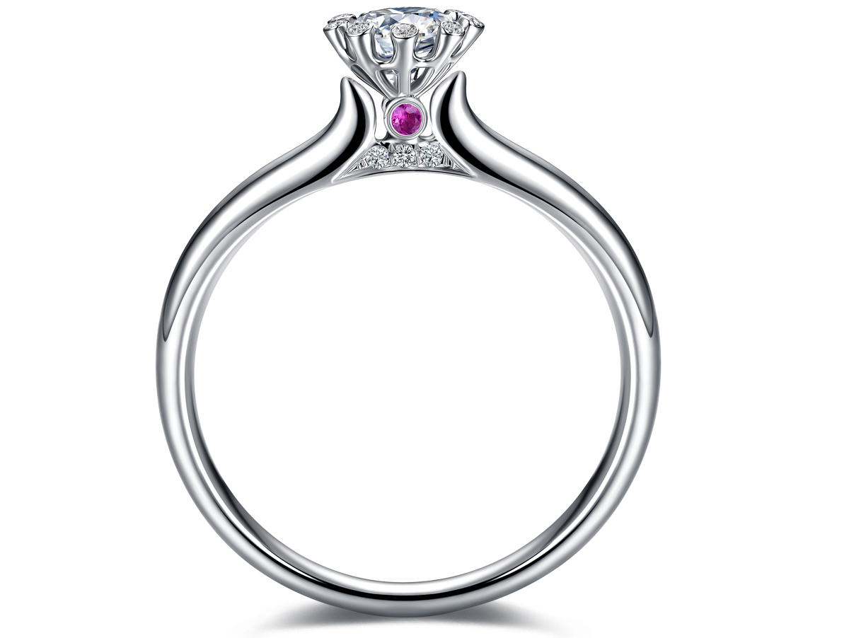 【摩天轮】系列 白18K金钻石女士戒指