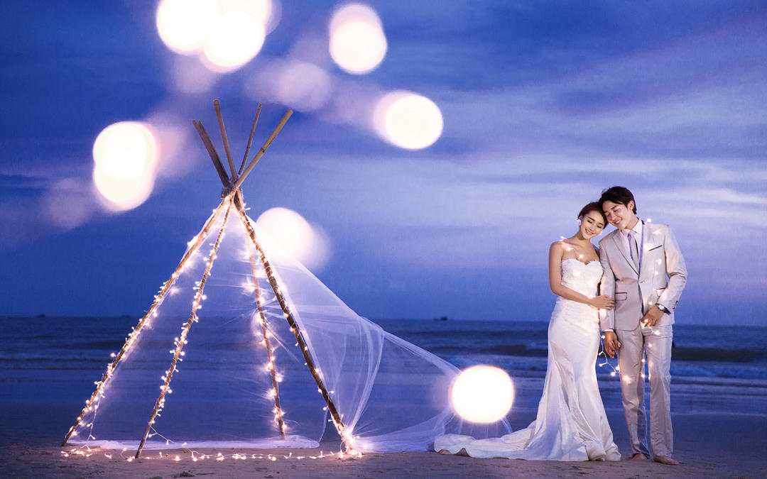 爆款三亚丽江任选送特效大片国潮中国风游艇水下夜景