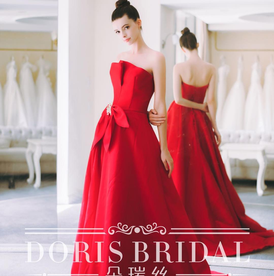 时尚清新甜美系列婚纱三件套